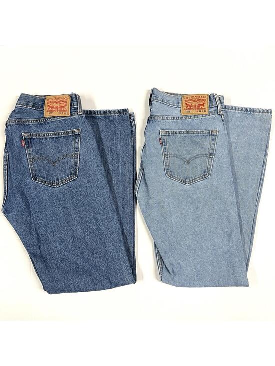 Levi's Other - Lot of 2 Levi's 505 Regular Fit Blue Jeans Men’s Size 34 x 34 Denim Light Dark